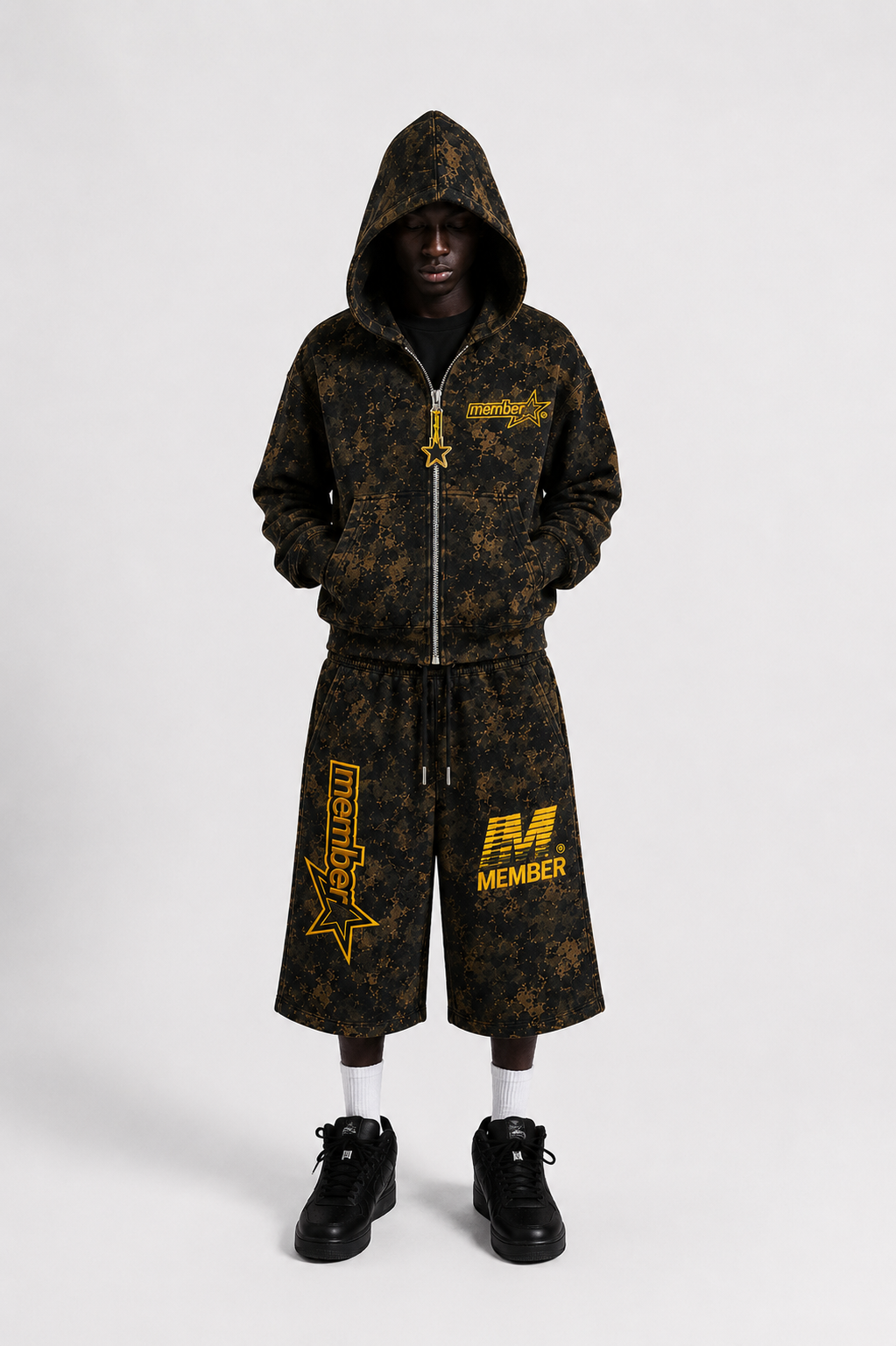 Collective Member Jorts Sweats | Zip - Hoodie Set