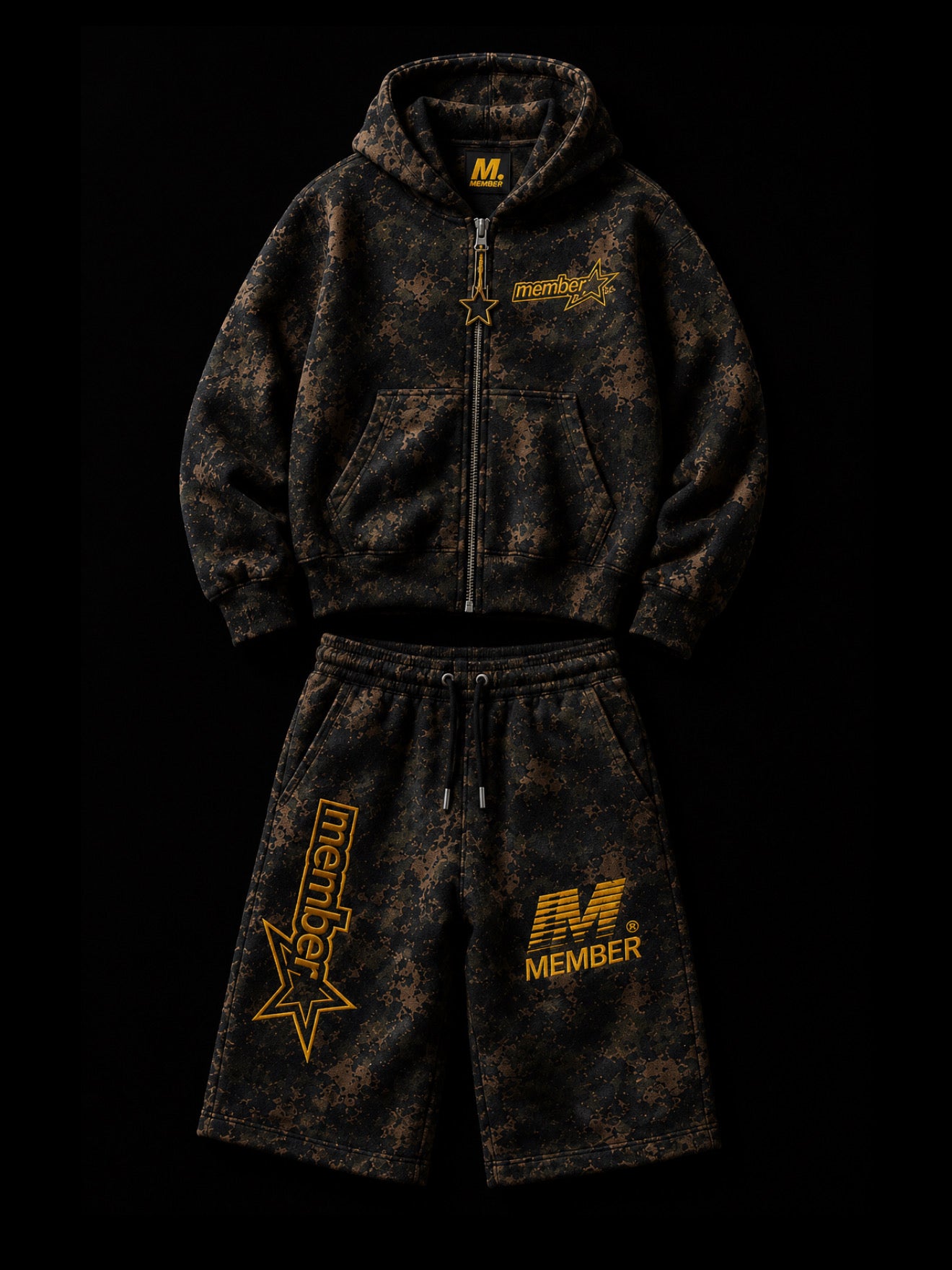 Collective Member Jorts Sweats | Zip - Hoodie Set