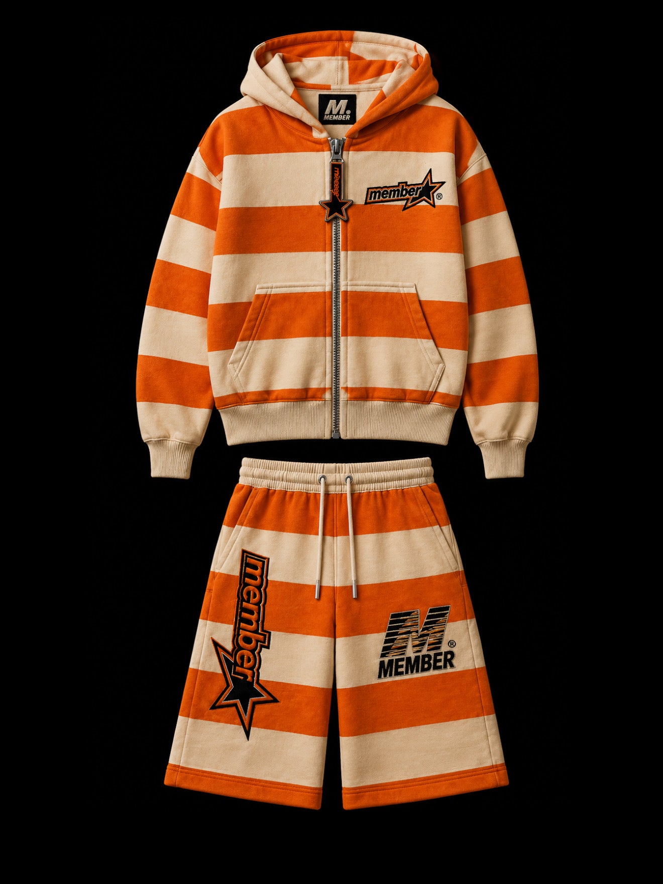 Collective Member Cellblock Jorts | Zip - Hoodie Set