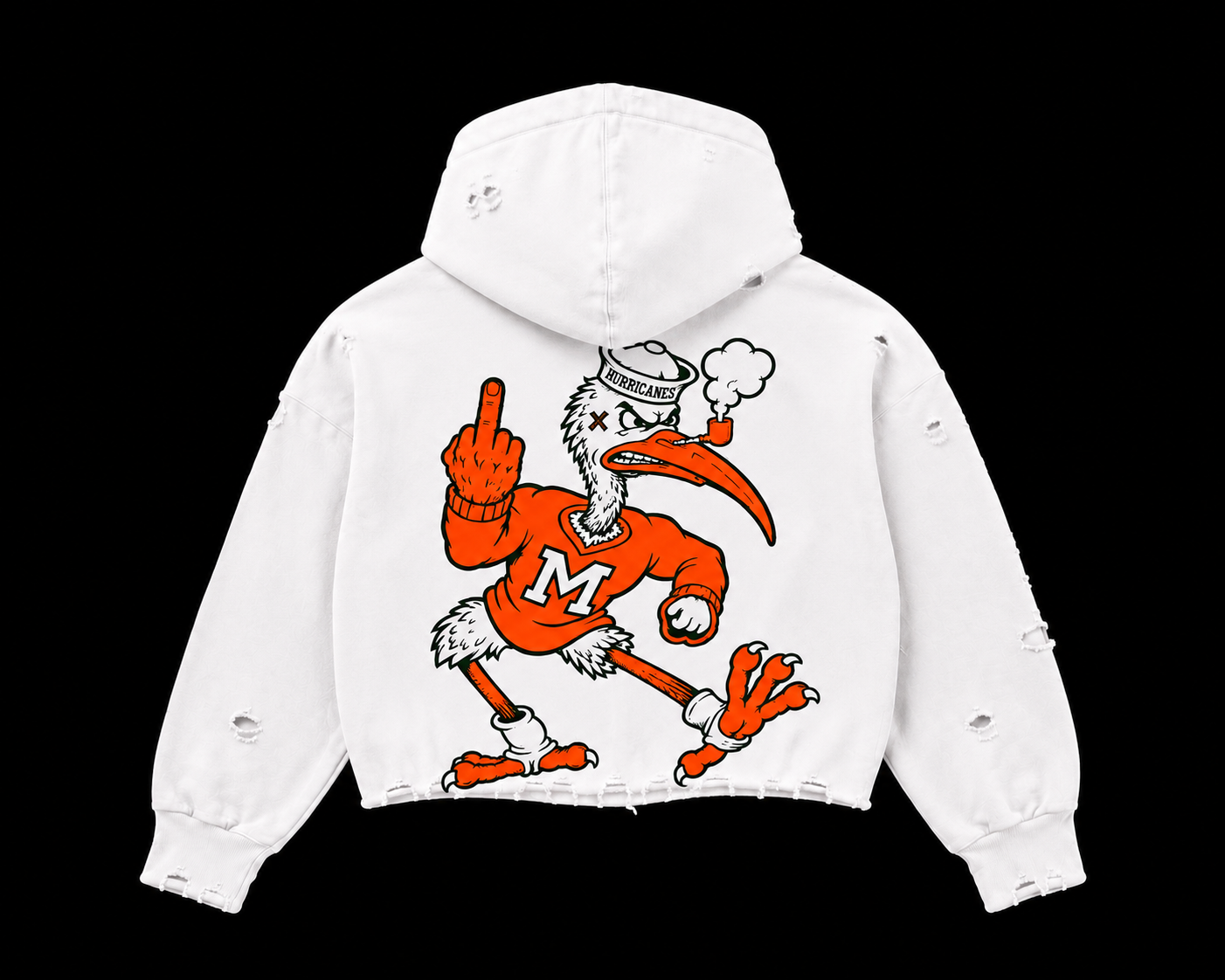 Fuck Your Brand MIA Cropped Zip-Up Hoodie