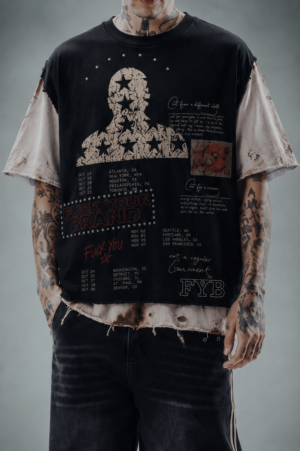 Fuck Your Brand Distressed Tee