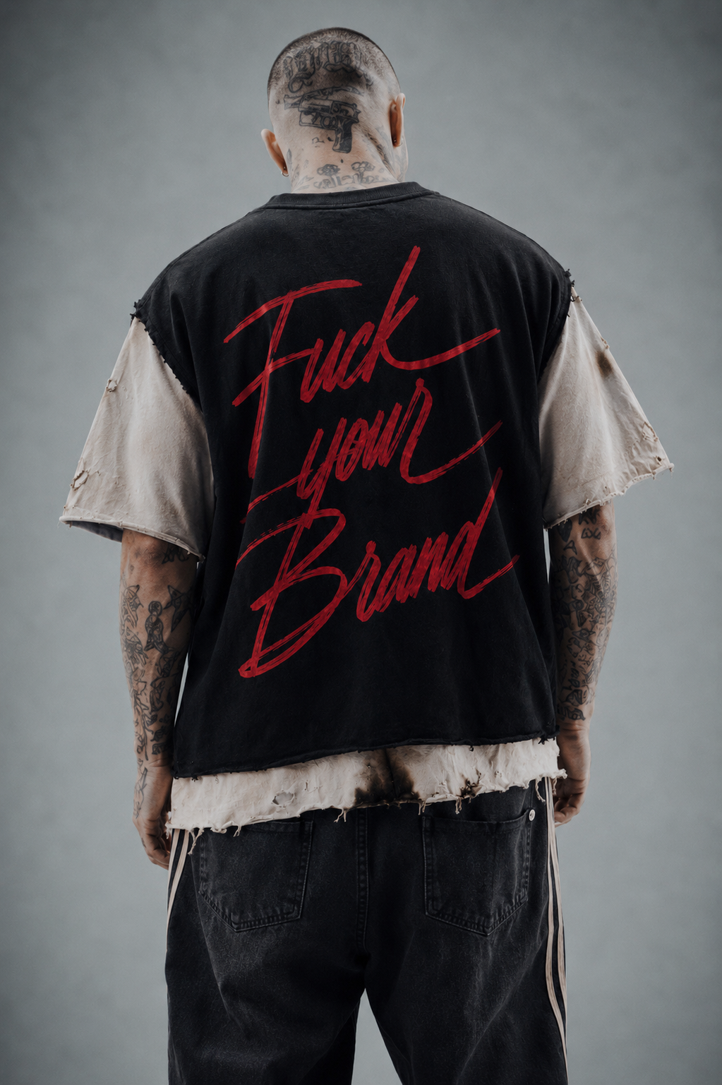 Fuck Your Brand Distressed Tee